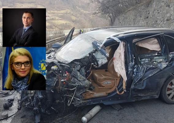 Soţul Alinei Gorghiu, implicat într-un groaznic accident rutier pe Valea Oltului! (VIDEO)