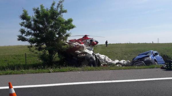 Accident grav pe Autostrada Soarelui! 7 victime, dintre care una a fost luată de elicopterul SMURD