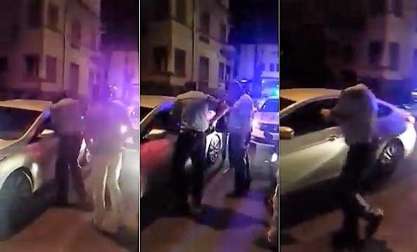 Situație CRITICĂ în Pitești. Simțindu-se în pericol, un polițist a scos imediat pistolul la un șofer justițiar (VIDEO)