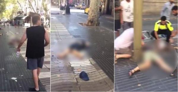 Imagini dramatice de la Barcelona, filmate imediat după atacul terorist. Avertisment, video cu puternic impact emoțional!