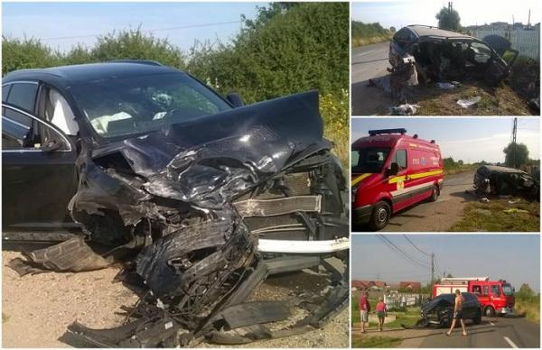 ACCIDENT ÎNFIORĂTOR lângă Satu Mare! Mai multe VICTIME, după ce un Audi Q7 a SPULBERAT un Ford Galaxy (VIDEO DRAMATIC)