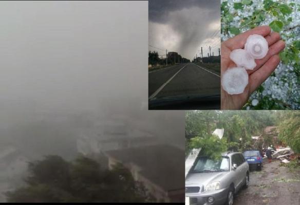 Furtuni violente au lovit în mai multe zone ale țării, după 3 zile de caniculă. Vijeliile au provocat pagube însemnate