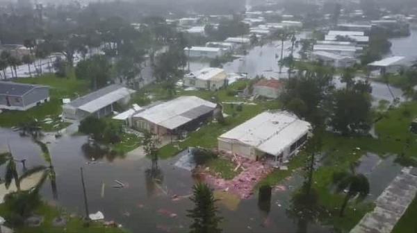Imagini terifiante filmate cu drona într-un oraș din Florida, răvășit de Uraganul Irma