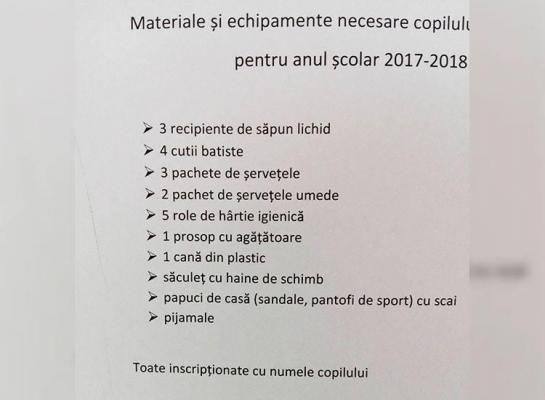 Cerere INCREDIBILĂ la o şcoală! Părinţii, OBLIGAŢI să aducă HÂRTIE IGIENICĂ inscripţionată cu numele copilului!