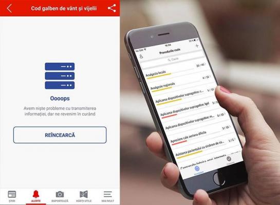 Aplicaţia DSU de avertizare a fenomenelor meteo extreme dă RATEURI: 'Ooooops! Avem nişte probleme, dar ne revenim curând!'