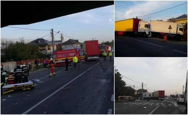 IMPACT DEVASTATOR pe un drum din Bacău! Un MORT şi mai mulţi RĂNIŢI, după ce două TIR-uri s-au CIOCNIT, în aceasta dimineață, pe E85
