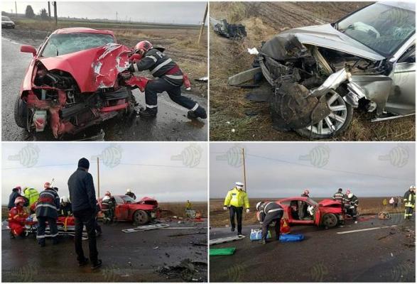 Doi bolizi s-au făcut praf în prima zi a anului. Un bărbat a murit, în Covasna, alţi cinci oameni sunt grav răniţi