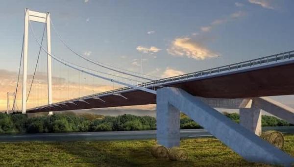 Cum arată podul suspendat care va traversa Dunărea la Brăila