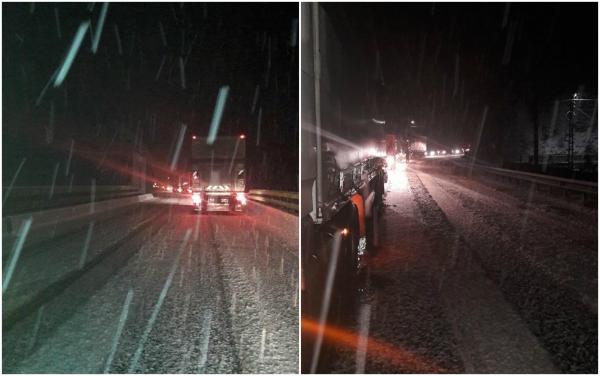 Valea Oltului, blocată din cauza poleiului şi zăpezii. Drumarii lipsesc cu desăvârşire