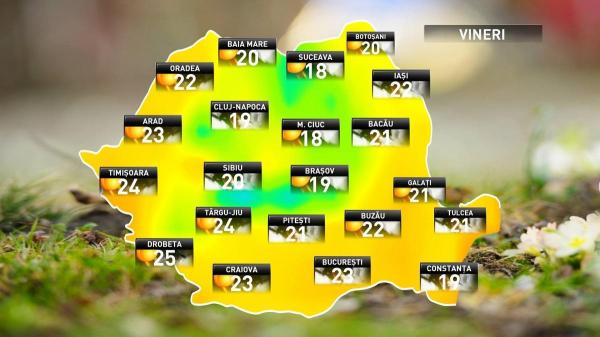 Prognoza meteo pentru vineri, 19 octombrie