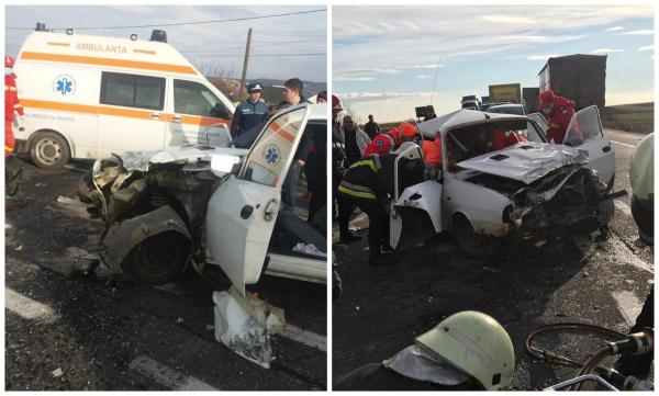 Accident cu un TIR și două mașini la Pufești, Vrancea