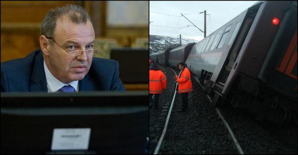 Șova cere anchetă urgentă în cazul trenului de călători deraiat lângă Deva: În loc să repare macazuri, angajații CFR le păzesc