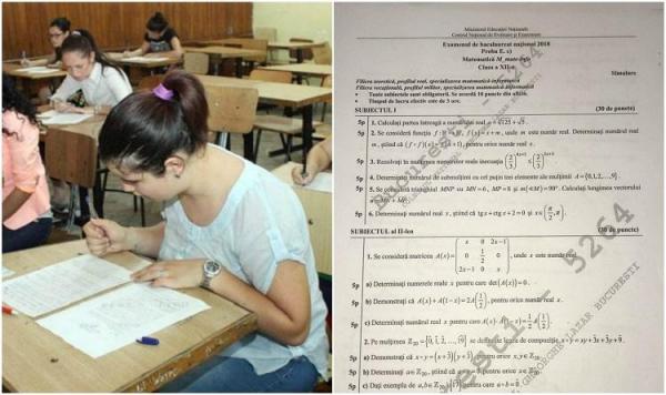 Subiecte simulare Bacalaureat 2018 la matematică. Ce subiecte au primit elevii claselor a XI-a și a XII-a