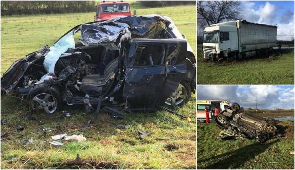 Maşina unui român de 31 de ani, făcută praf de un TIR, în Italia! Tânărul a murit pe loc în urma impactului devastator (Imagini dramatice)