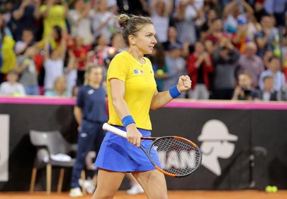 Fed Cup 2018. Simona Halep, victorie uriaşă în faţa elveţiencei Schnyder. România revine în Grupa Mondială