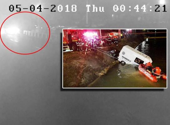 Tragedia de la Viişoara, surprinsă de camerele de supraveghere! A fost filmat momentul în care microbuzul plonjează în canal, ucigând 9 oameni (Video)