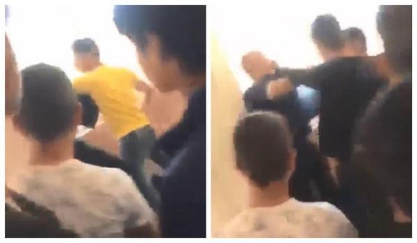 Imagini şocante într-o şcoală din Sălaj! Un profesor este luat de gât şi băgat în perete de un elev care vrea să-i ia catalogul