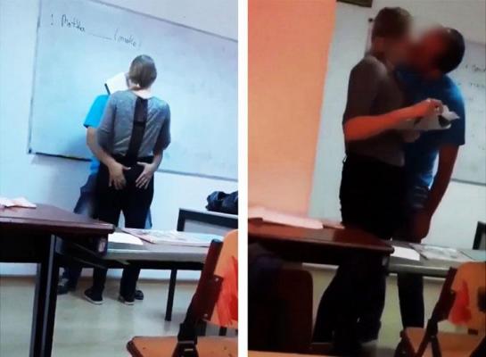 Profesor filmat în timp ce sărută o elevă de clasa a IX-a intr-un liceu din Sighetu Marmatiei