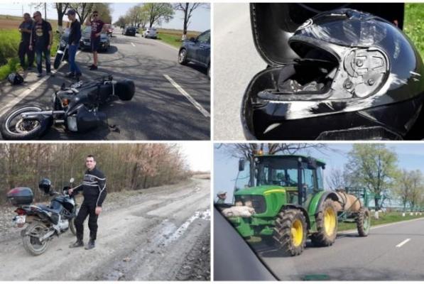 Motociclistul lovit în cap în Bihor de un braţ de maşină de erbicidat a murit! Decizie cutremurătoare a familiei