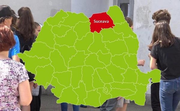 Harta judeţului Suceava cu rezultatele la Evaluarea Naţională 2018