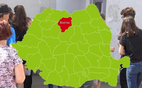 Harta cu rezultatele la Evaluare Naţională în Bistriţa