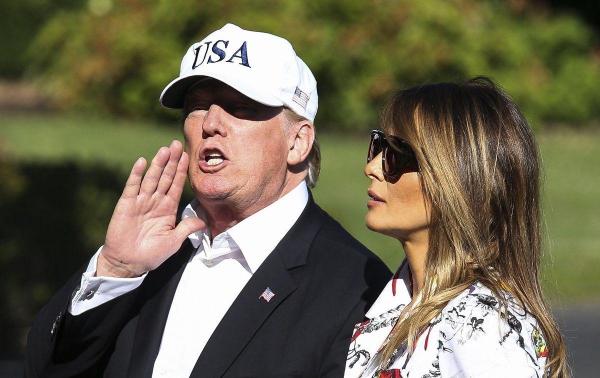 Donald Trump şi soţia sa, Melania