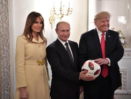 Donald Trump, Vladimir Putin şi Melania Trump la Helsinki