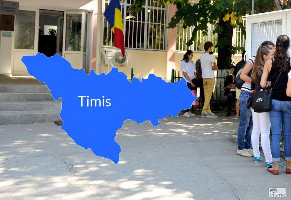 Harta cu rezultatele la Bacalaureat în judeţul Timiş