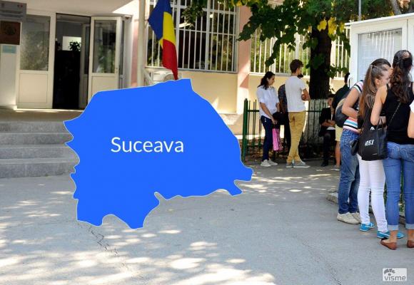 Harta cu rezultatele la Bacalaureat în judeţul Suceava