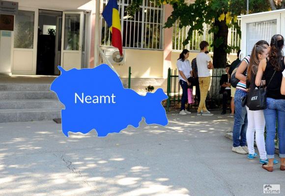 Harta cu rezultatele la Bacalaureat în judeţul Neamţ