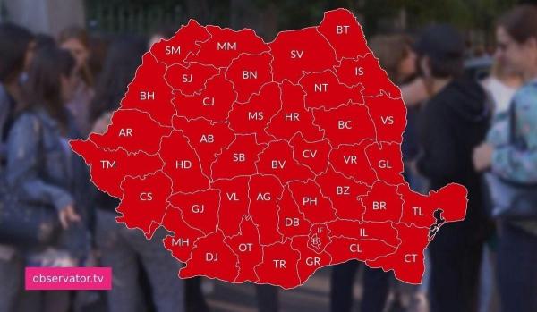 Harta cu repartizarea la licee în țară