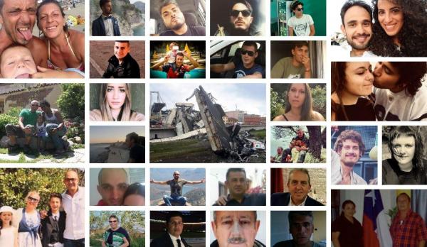 Ei sunt cei 41 de oameni care au pierit pe podul Morandi. Familii întregi, logodnici, prieteni, chiar și un câine se numără printre victime (Foto)
