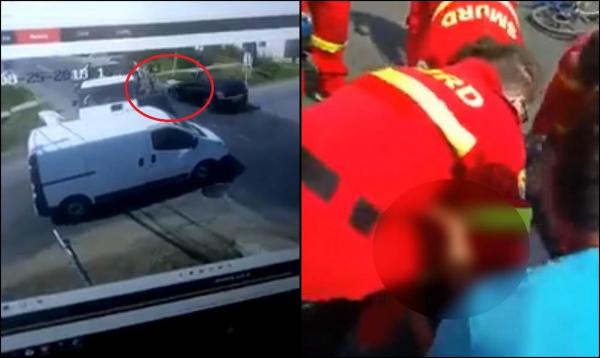 Băiat de 16 ani, spulberat de un tânăr cu maşina la Dudeştii Noi, în Timiş. Accidentul, surprins de camerele de supraveghere