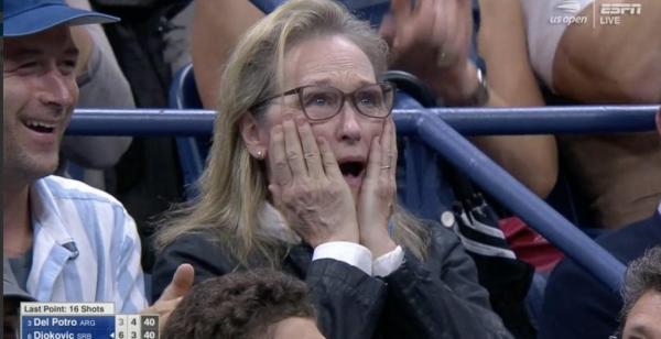 Meryl Streep a făcut un spectacol la US Open. Un schimb de mingi a lăsat-o cu gura căscată pe actriţă