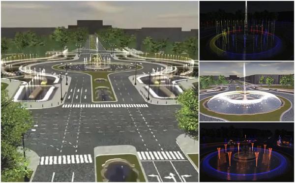 Fântânile din Piaţa Unirii, redeschise cu trei zile de spectacole multimedia și concerte (Video)