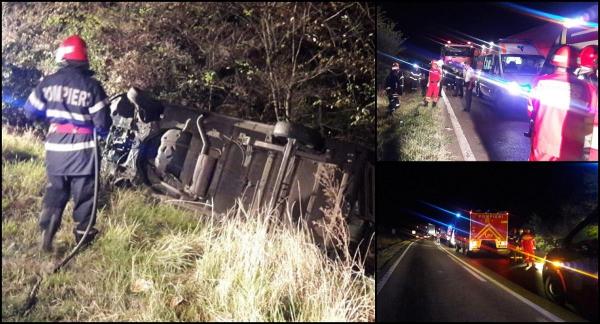 Un microbuz plin cu muncitori s-a răsturnat în Teleorman. Sunt mai multe victime, a fost declanşat Planul Roşu de intervenţie