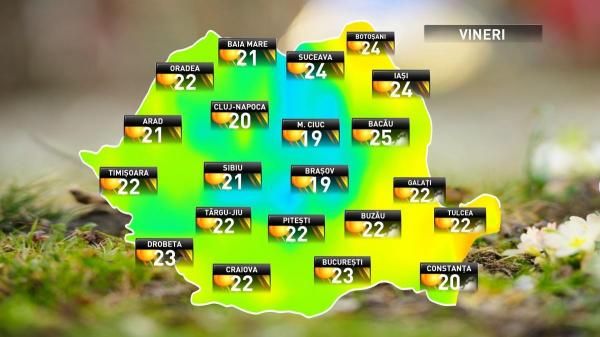Prognoza meteo pentru vineri, 28 septembrie