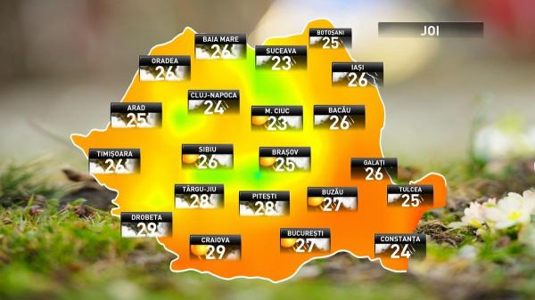 Prognoza meteo pentru joi, 6 septembrie