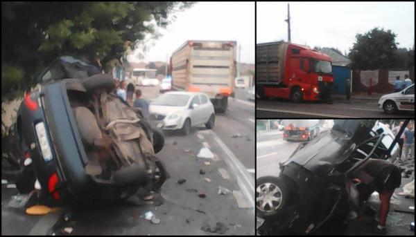 Accident cumplit la Cornetu. Un TIR a spulberat o maşină după ce i-a explodat un cauciuc. Unul dintre şoferi a murit pe loc