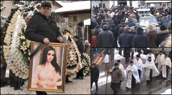 Gabriela Rîpan, condusă pe ultimul drum de sute de oameni. Fata a fost înmormântată într-un sicriu alb (Video)