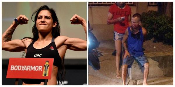 Un hoţ înarmat cu un pistol de carton a fost rupt în bătaie de o luptătoare MMA