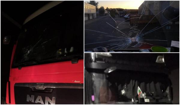 Şoferi români atacaţi cu pietre