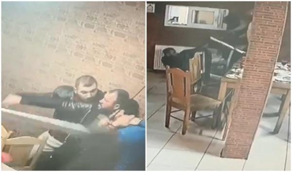 Bătaie cruntă într-un bar din Mihăileşti, cu bâte, pistoale şi scaune (Video)