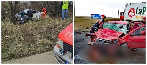 Trei răniţi au rezultat în urma celor două accidente