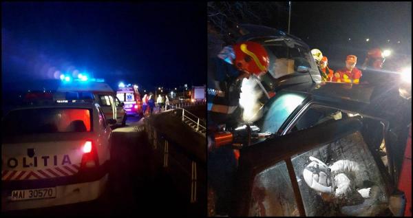 Salvatorii intervin la faţa locului, după accidentul mortal din Drăganu