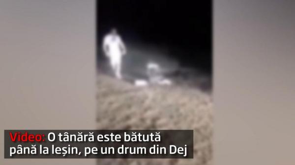 O tânără este bătută până la leşin, pe un drum din Dej. Dacă recunoaşteţi agresorul, sunaţi la 112 (Video)