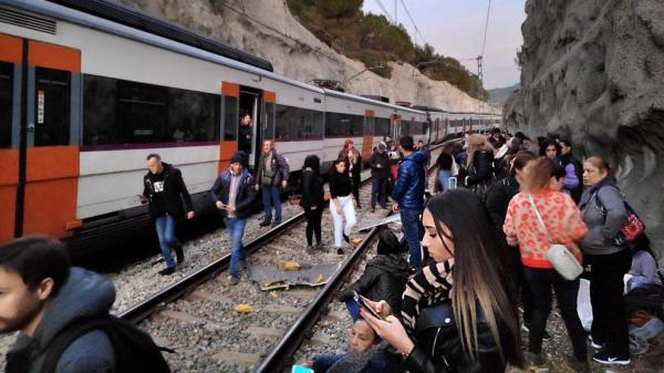 Locul accidentului feroviar din Spania