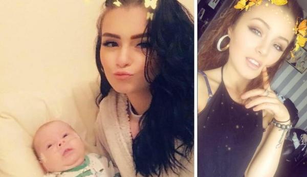 Tânăra mamă și bebelușul ei de 5 luni