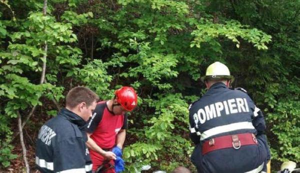 Bărbat beat într-un șant