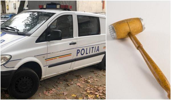 Maşina Poliţiei şi un ciocan pentru bătut şniţele